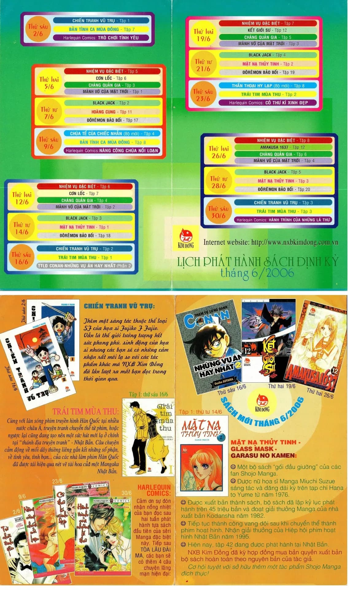 Lịch phát hành Kim Đồng tháng 06/2006