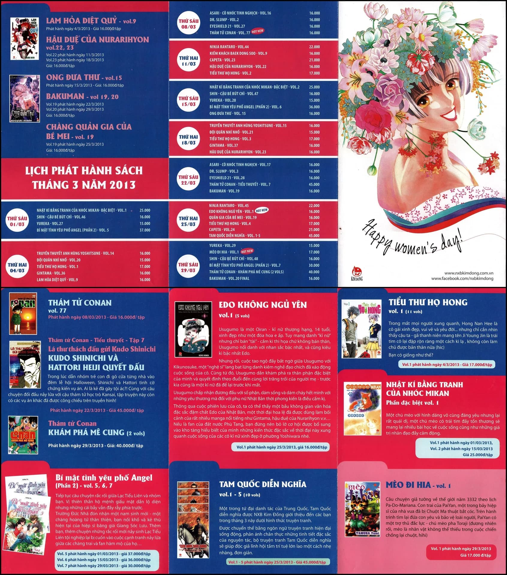 Lịch phát hành Kim Đồng tháng 03/2013