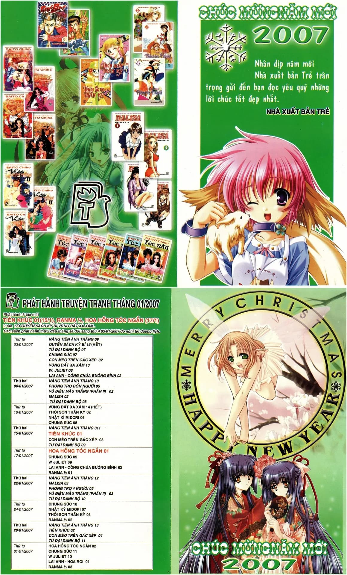 Lịch phát hành NXB Trẻ tháng 01/2007