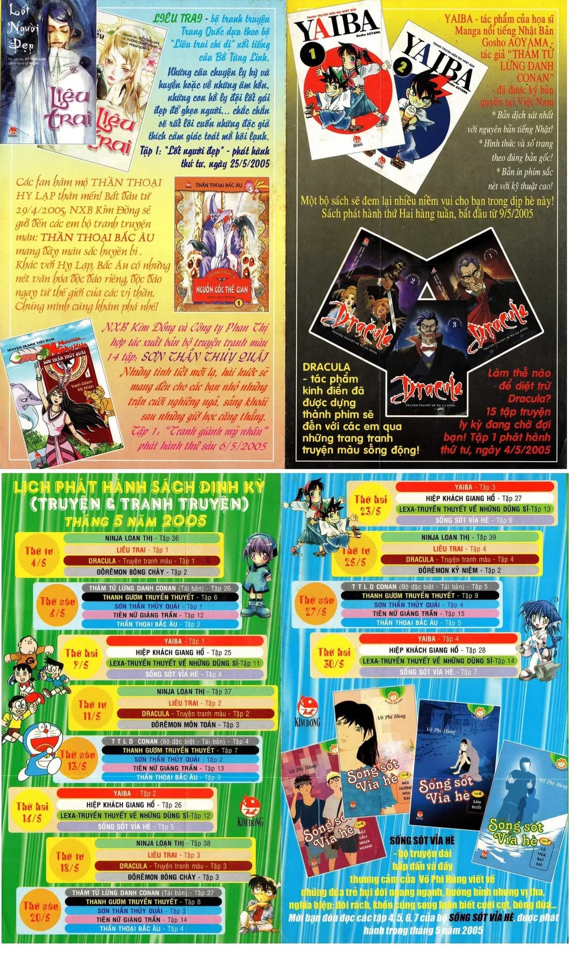 Lịch phát hành Kim Đồng tháng 05/2005