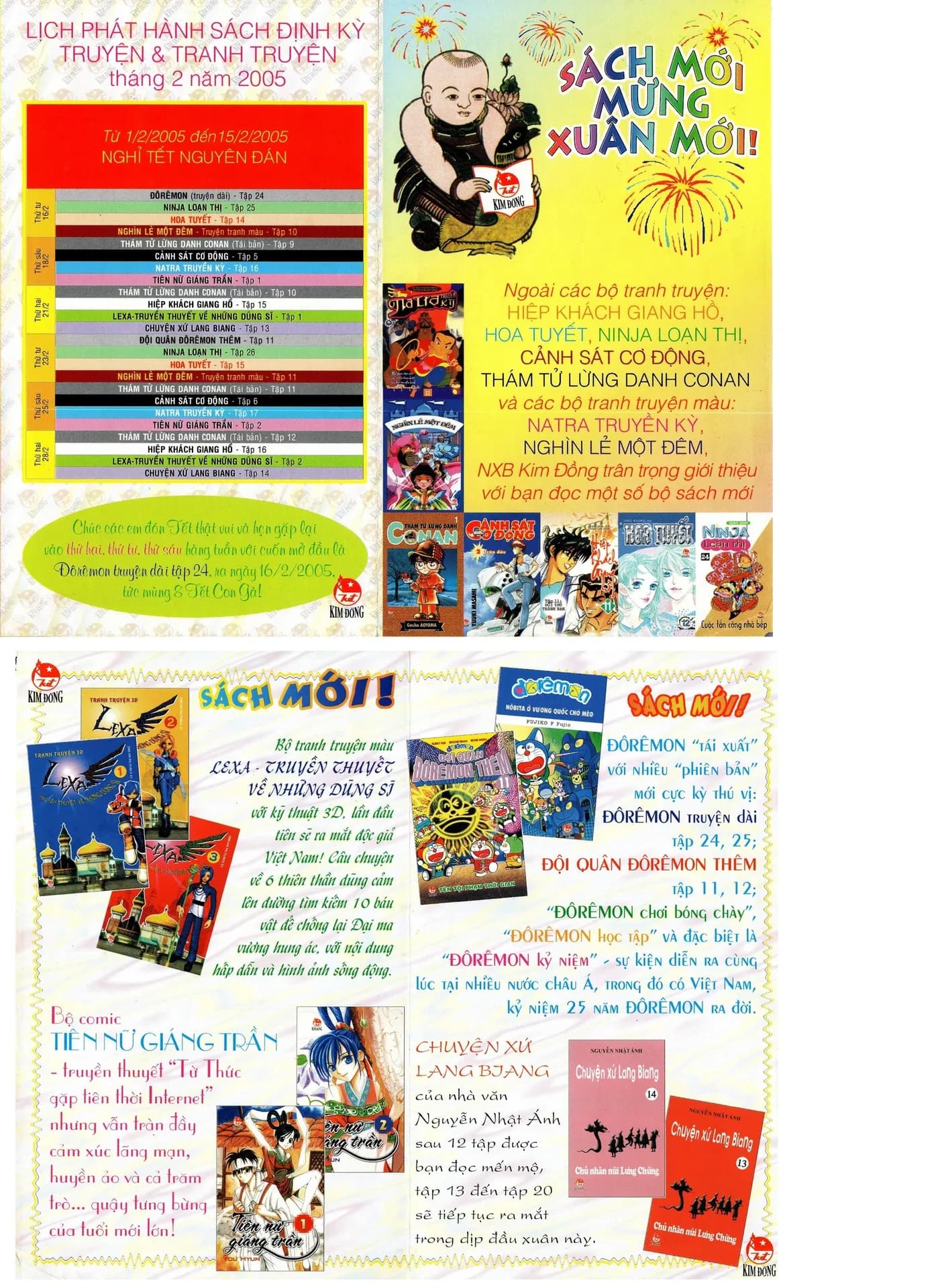 Lịch phát hành Kim Đồng tháng 02/2005