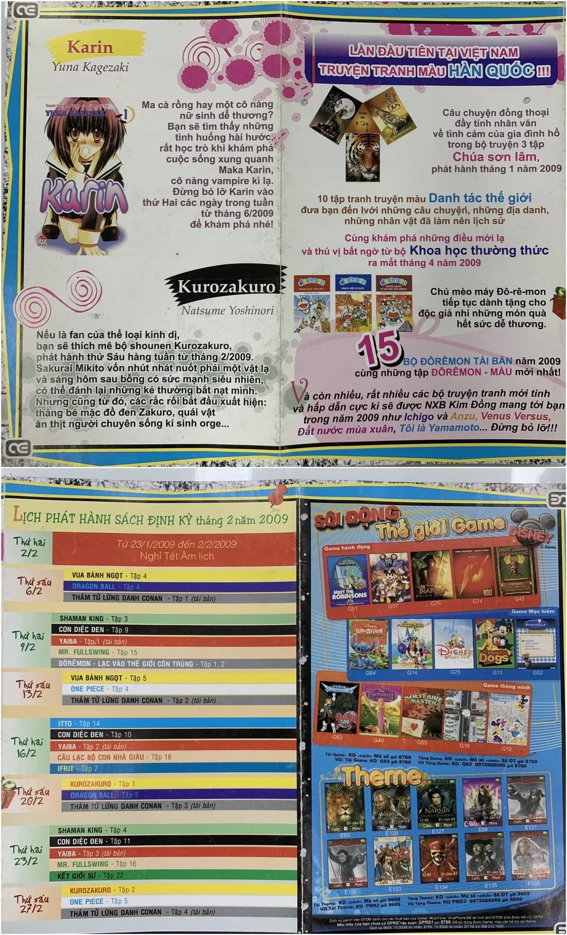 Lịch phát hành Kim Đồng tháng 02/2009 (bản B)
