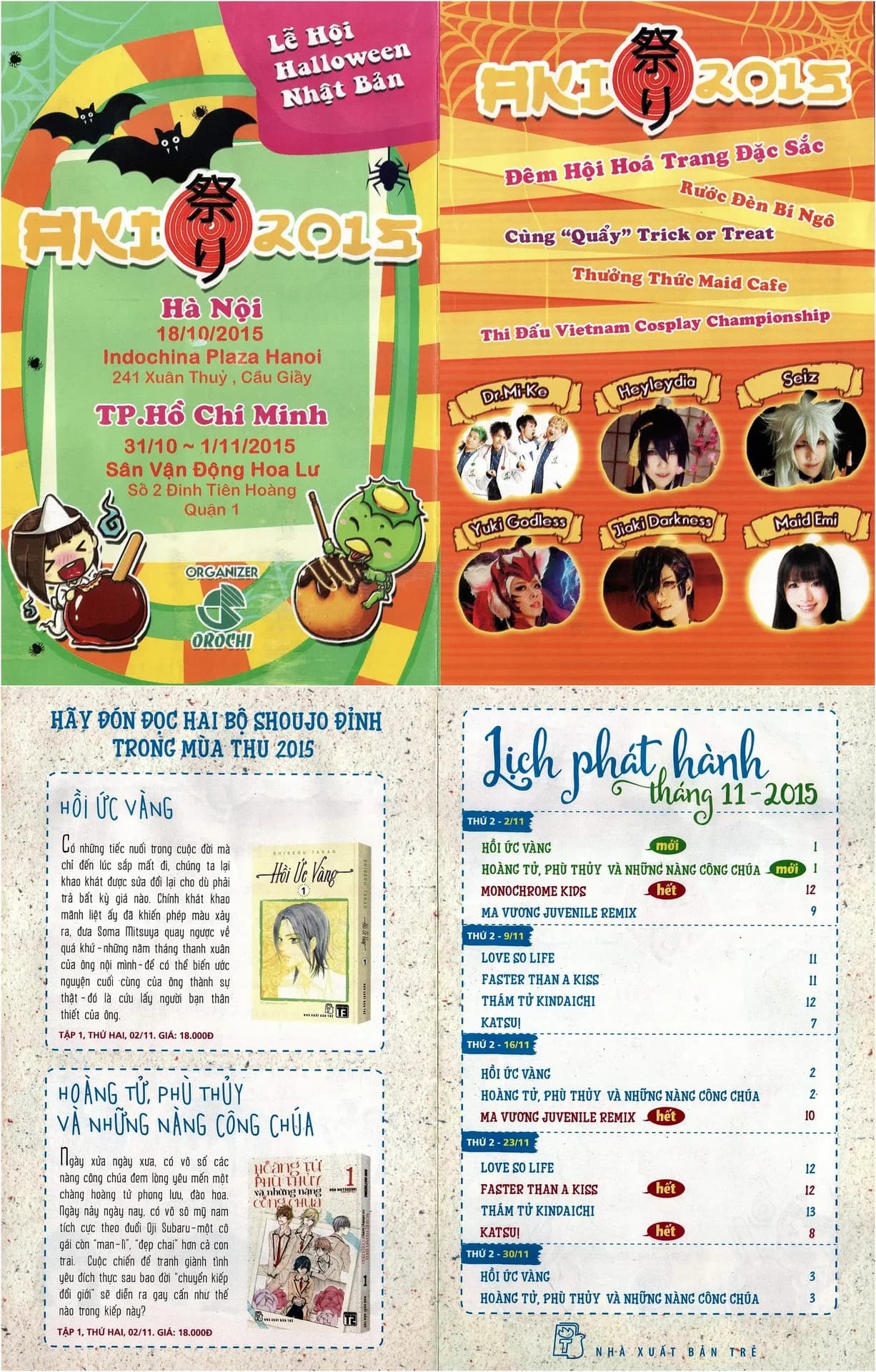 Lịch phát hành NXB Trẻ tháng 11/2015