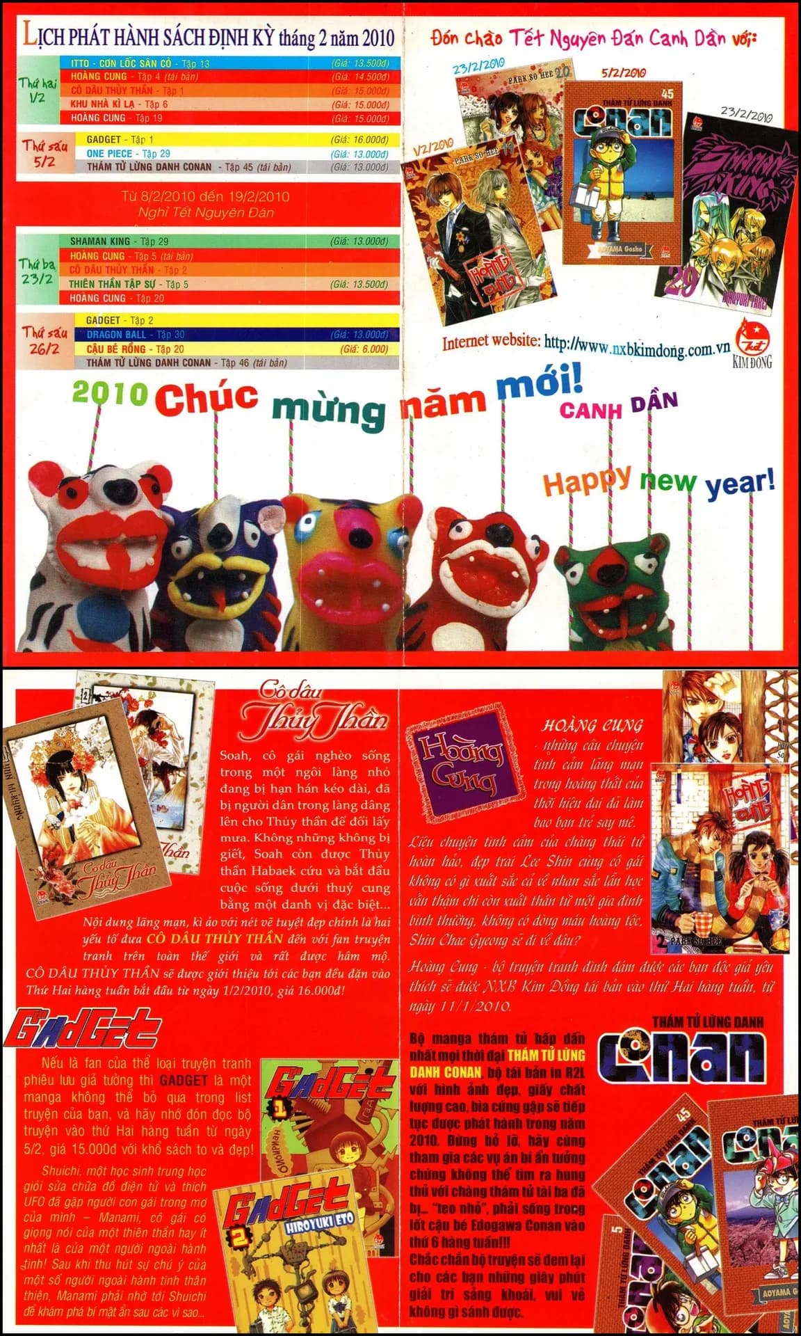 Lịch phát hành Kim Đồng tháng 02/2010